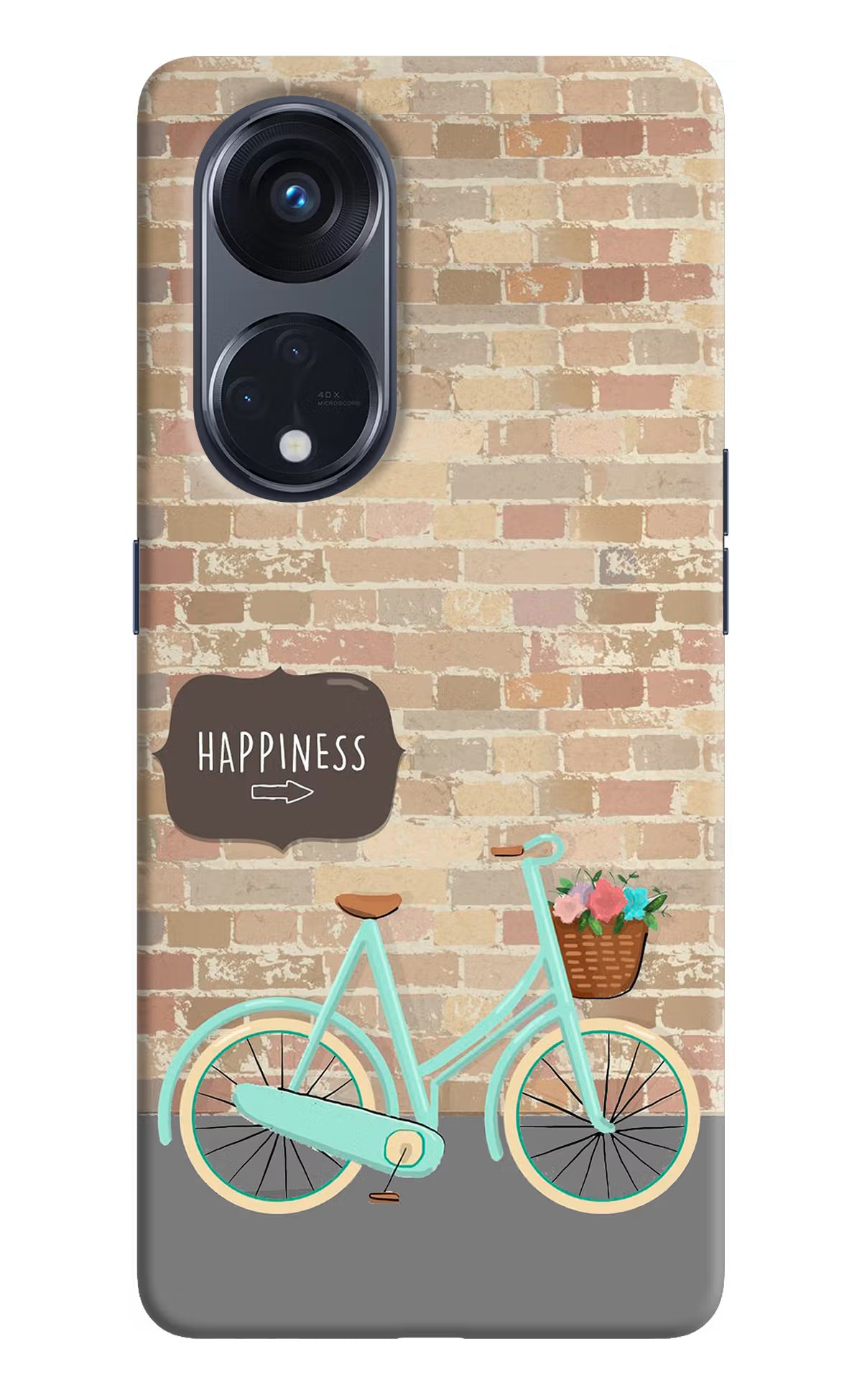 Happiness Artwork Oppo Reno8 T 5G Hard Case Back Cover by Casekaro