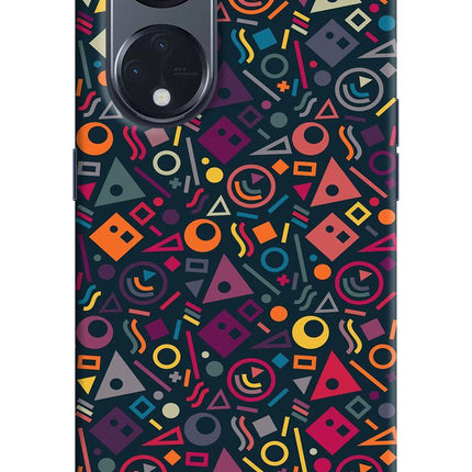 Geometric Abstract Oppo Reno8 T 5G Hard Case Back Cover by Casekaro