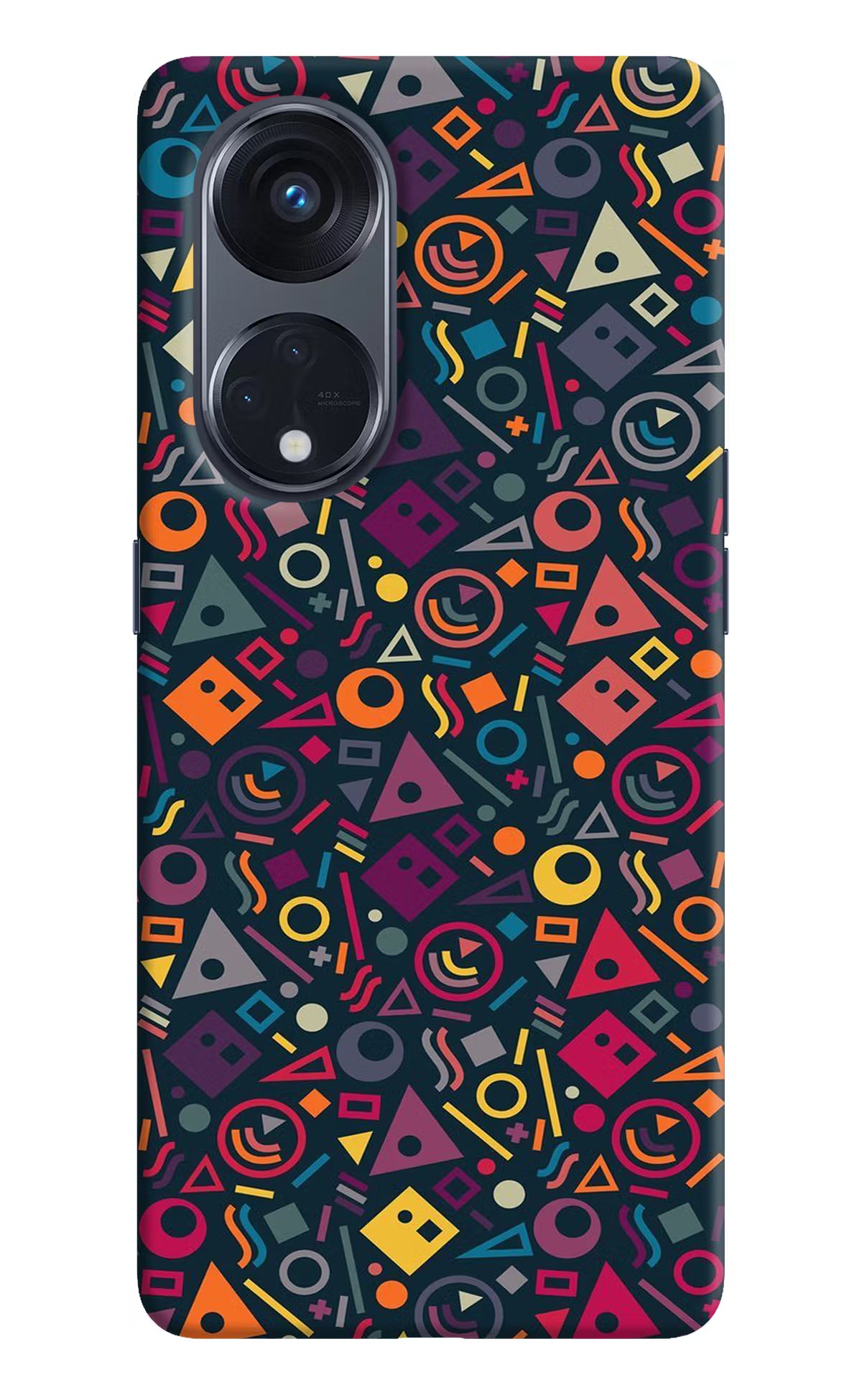 Geometric Abstract Oppo Reno8 T 5G Hard Case Back Cover by Casekaro