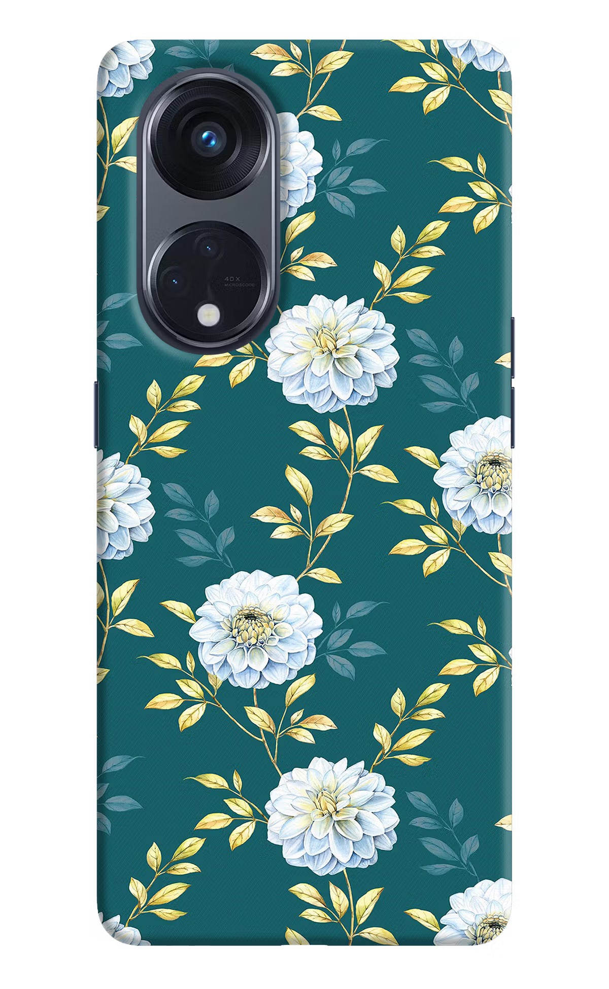 Flowers Oppo Reno8 T 5G Hard Case Back Cover by Casekaro