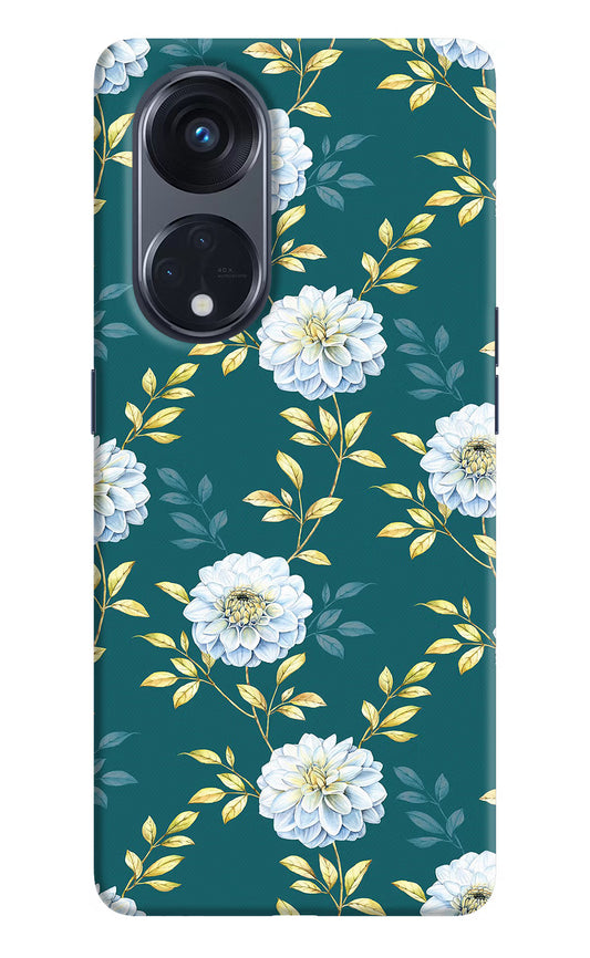 Flowers Oppo Reno8 T 5G Hard Case Back Cover by Casekaro