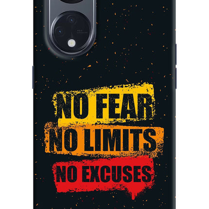 No Fear No Limits No Excuse Oppo Reno8 T 5G Hard Case Back Cover by Casekaro