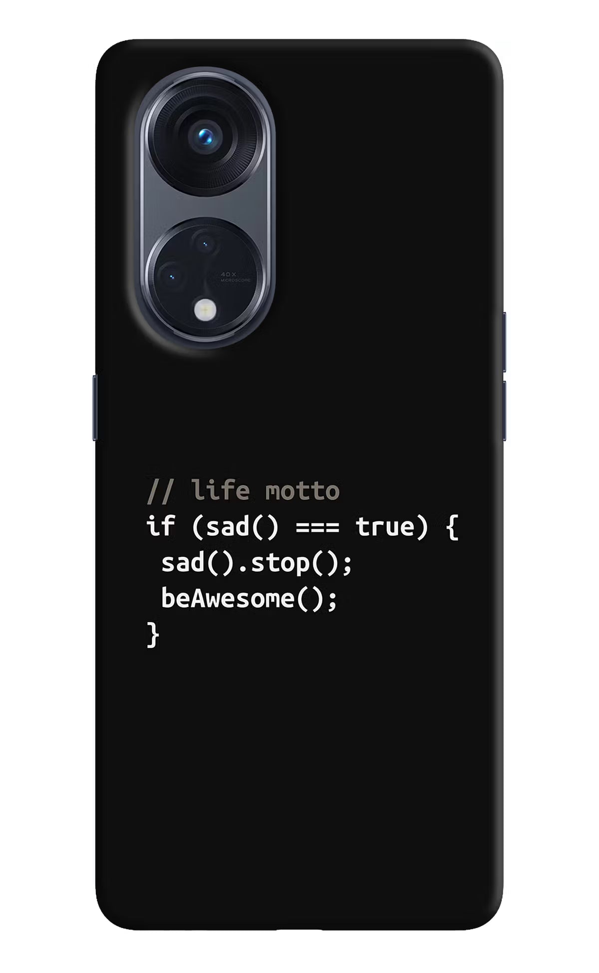 Life Motto Code Oppo Reno8 T 5G Hard Case Back Cover by Casekaro