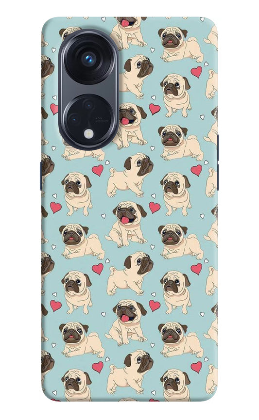 Pug Dog Oppo Reno8 T 5G Hard Case Back Cover by Casekaro