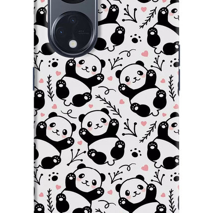Cute Panda Oppo Reno8 T 5G Hard Case Back Cover by Casekaro