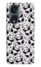 Cute Panda Oppo Reno8 T 5G Hard Case Back Cover by Casekaro