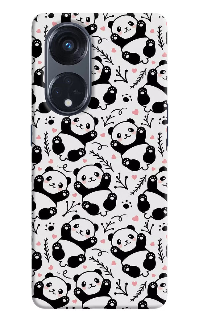 Cute Panda Oppo Reno8 T 5G Hard Case Back Cover by Casekaro
