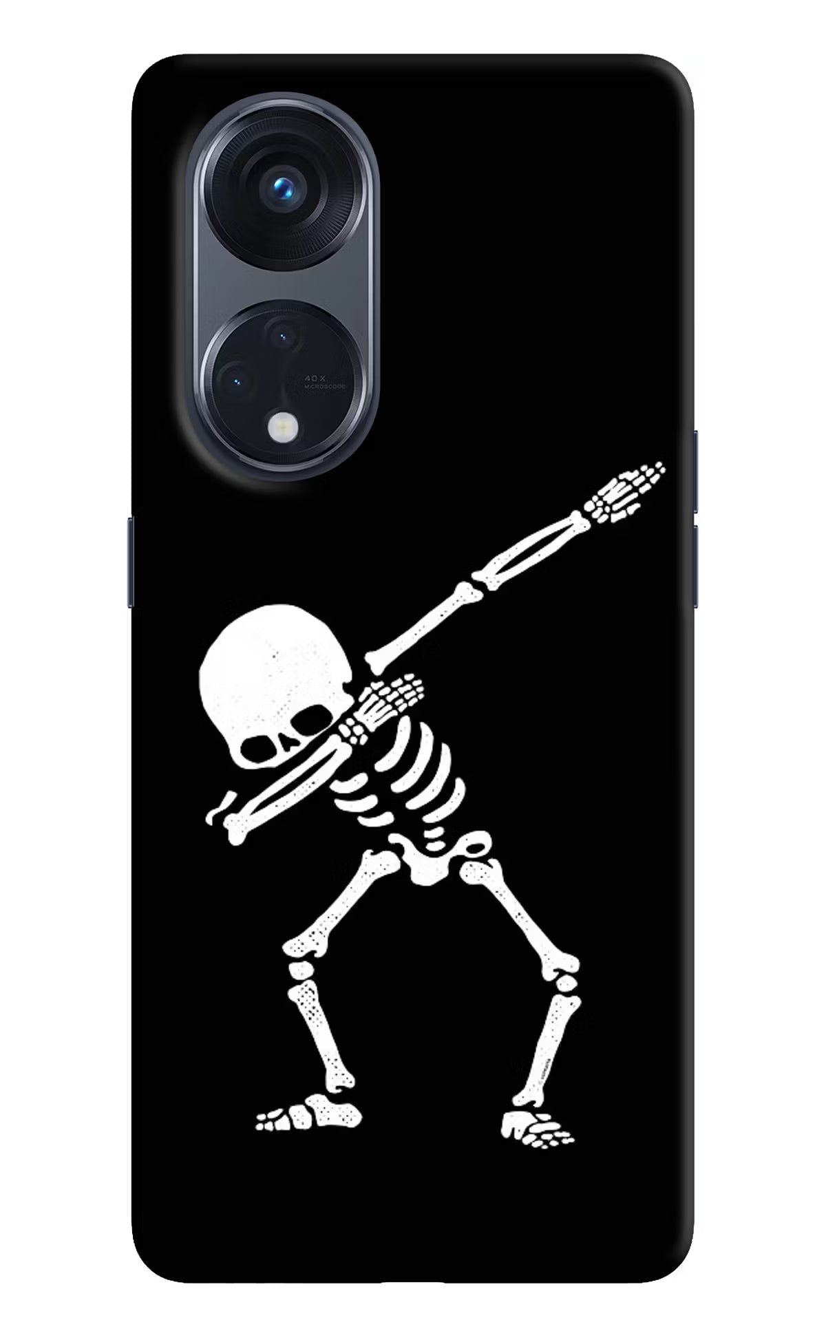 Dabbing Skeleton Art Oppo Reno8 T 5G Hard Case Back Cover by Casekaro