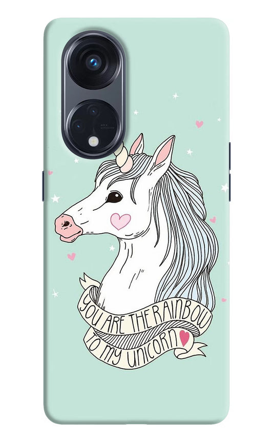 Unicorn Wallpaper Oppo Reno8 T 5G Hard Case Back Cover by Casekaro