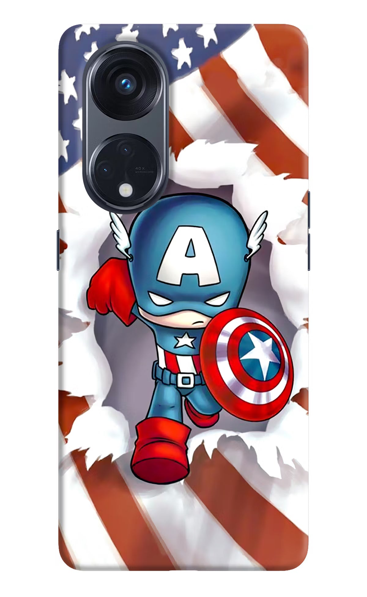 Captain America Oppo Reno8 T 5G Hard Case Back Cover by Casekaro