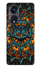 Angry Owl Art Oppo Reno8 T 5G Hard Case Back Cover by Casekaro