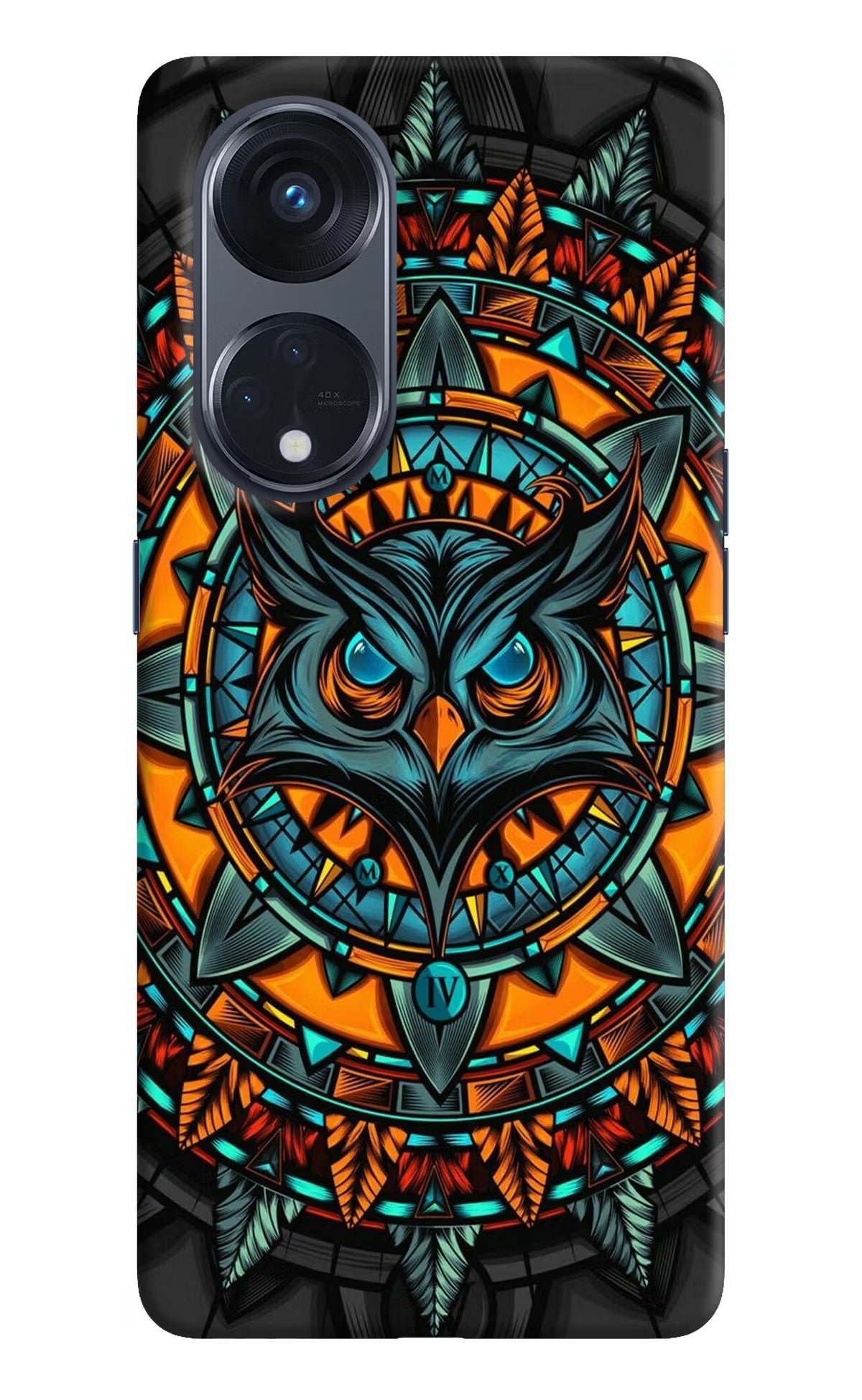 Angry Owl Art Oppo Reno8 T 5G Hard Case Back Cover by Casekaro