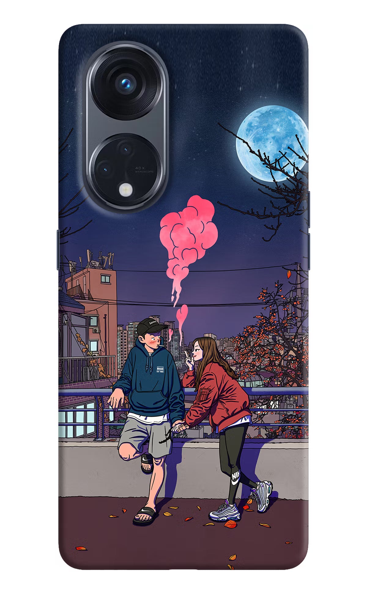 Chilling Couple Oppo Reno8 T 5G Hard Case Back Cover by Casekaro
