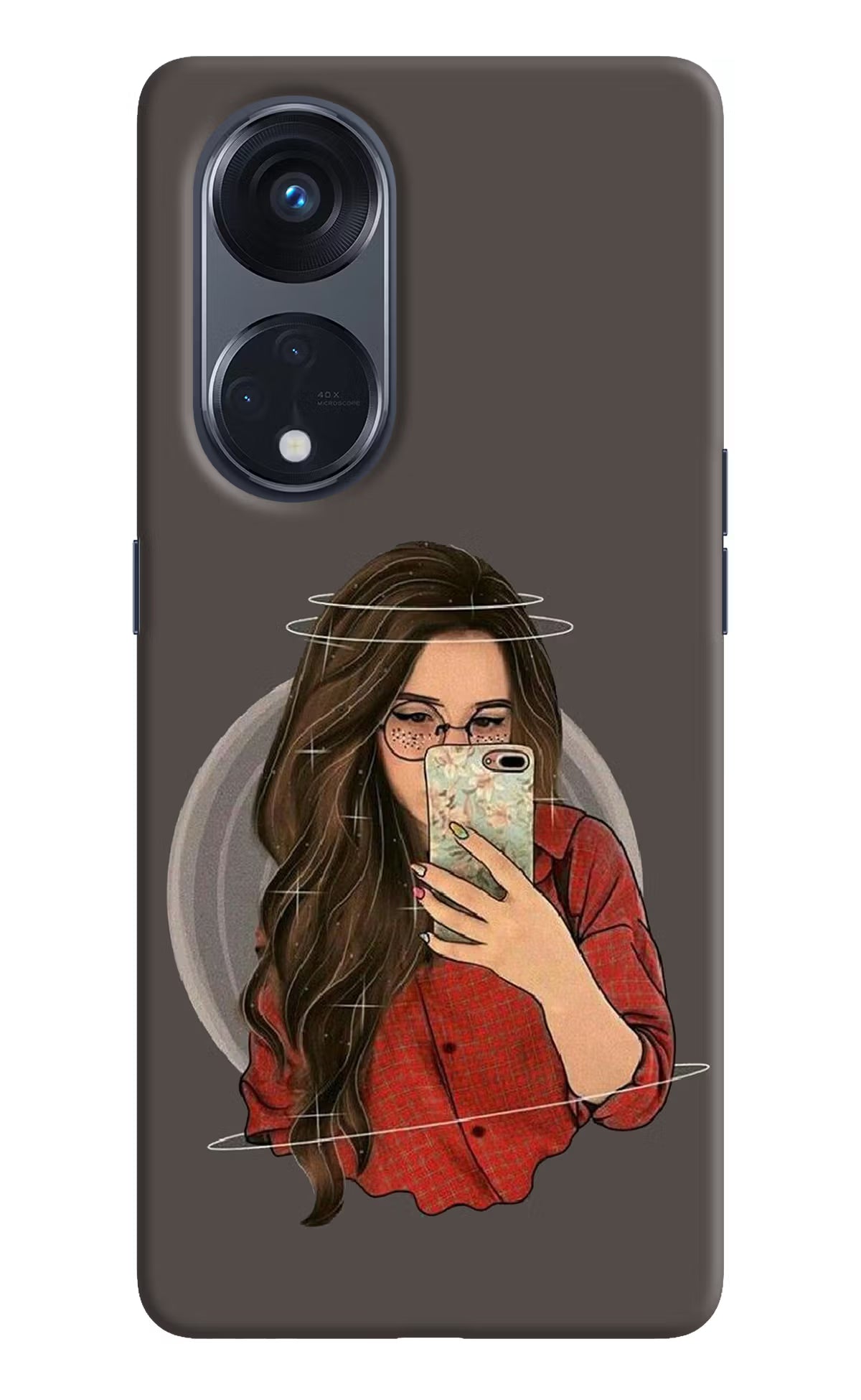 Selfie Queen Oppo Reno8 T 5G Hard Case Back Cover by Casekaro