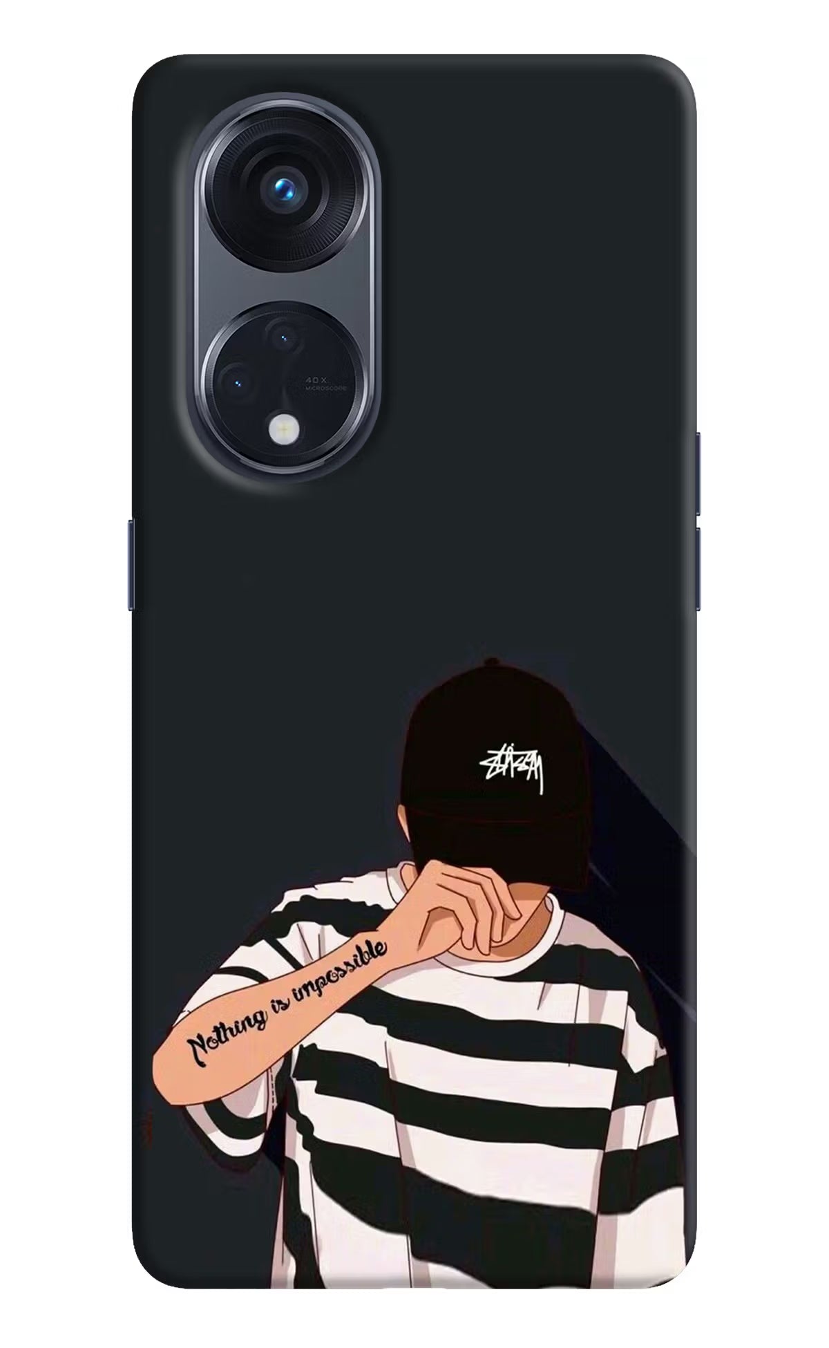 Aesthetic Boy Oppo Reno8 T 5G Hard Case Back Cover by Casekaro