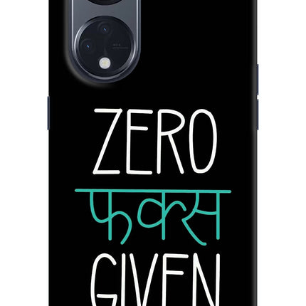 Zero Fucks Given Oppo Reno8 T 5G Hard Case Back Cover by Casekaro