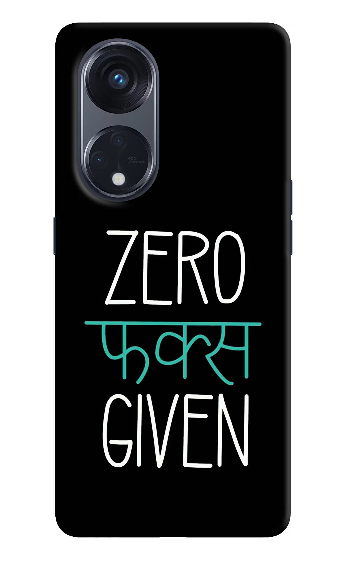 Zero Fucks Given Oppo Reno8 T 5G Hard Case Back Cover by Casekaro