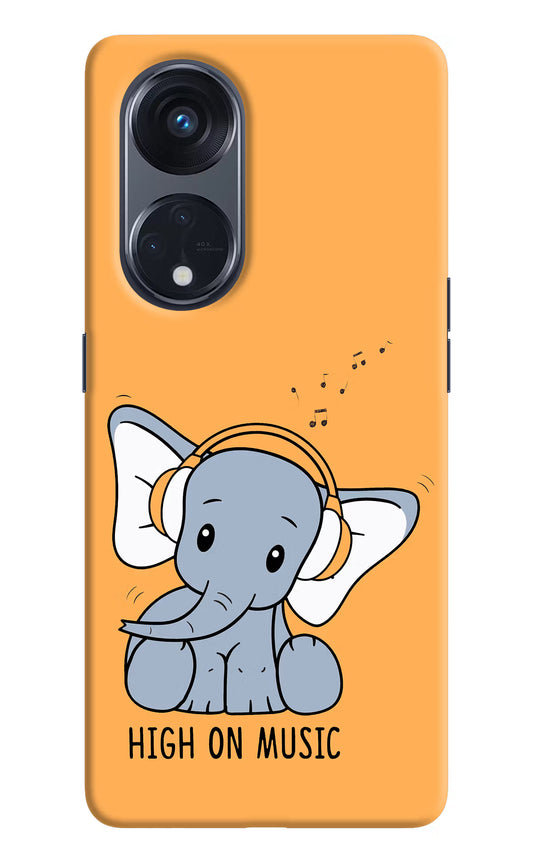 High On Music Oppo Reno8 T 5G Hard Case Back Cover by Casekaro
