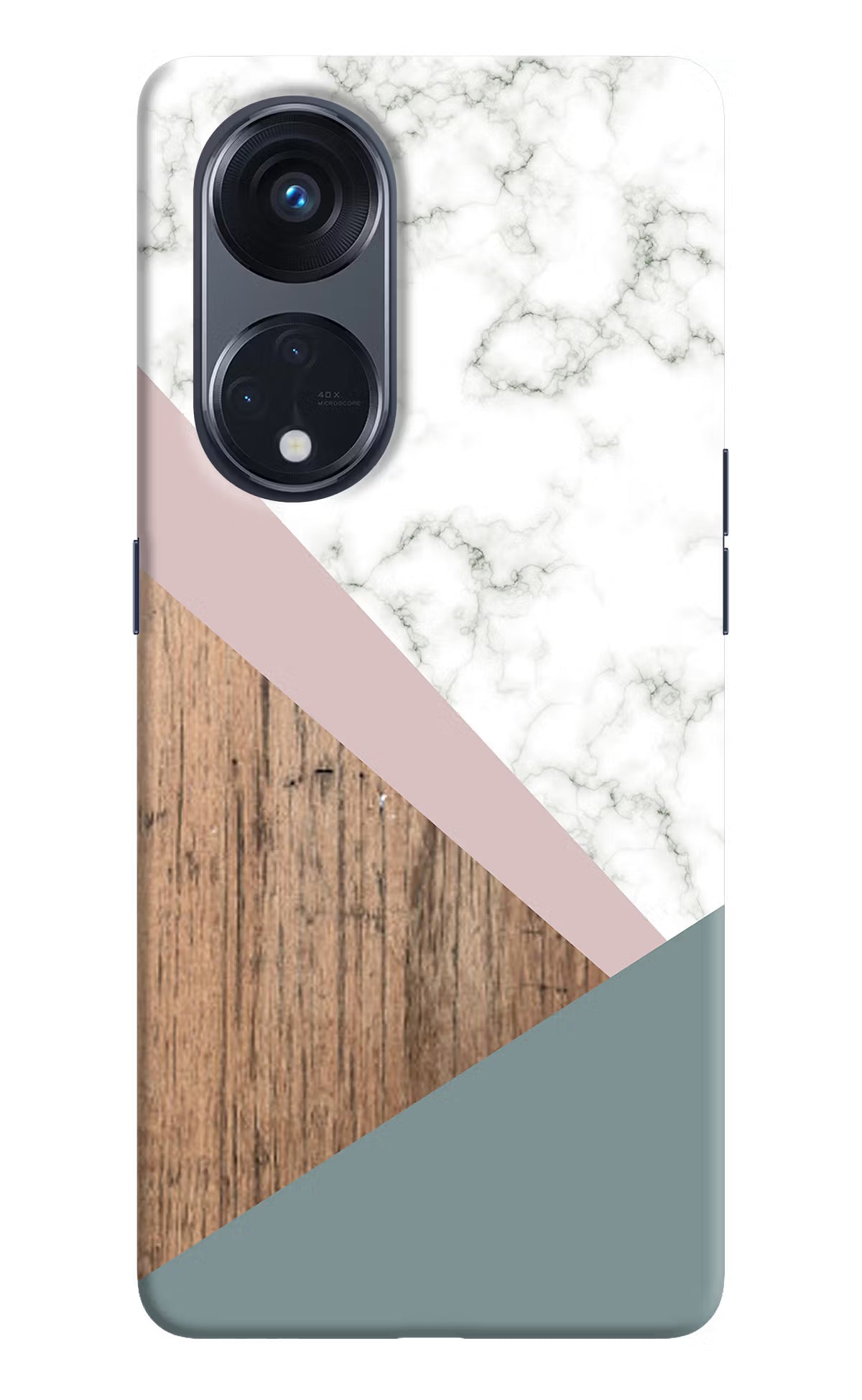 Marble wood Abstract Oppo Reno8 T 5G Hard Case Back Cover by Casekaro