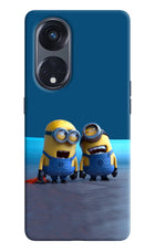 Minion Laughing Oppo Reno8 T 5G Hard Case Back Cover by Casekaro