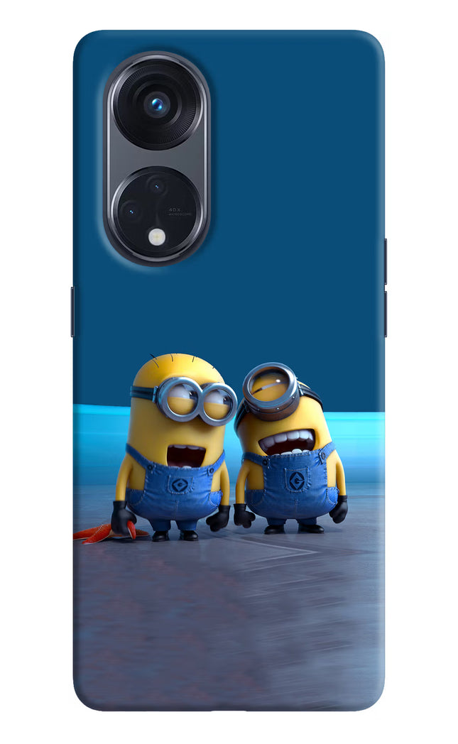 Minion Laughing Oppo Reno8 T 5G Hard Case Back Cover by Casekaro