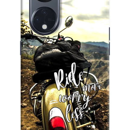 Ride More Worry Less Oppo Reno8 T 5G Hard Case Back Cover by Casekaro