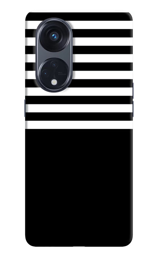 Black and White Print Oppo Reno8 T 5G Hard Case Back Cover by Casekaro