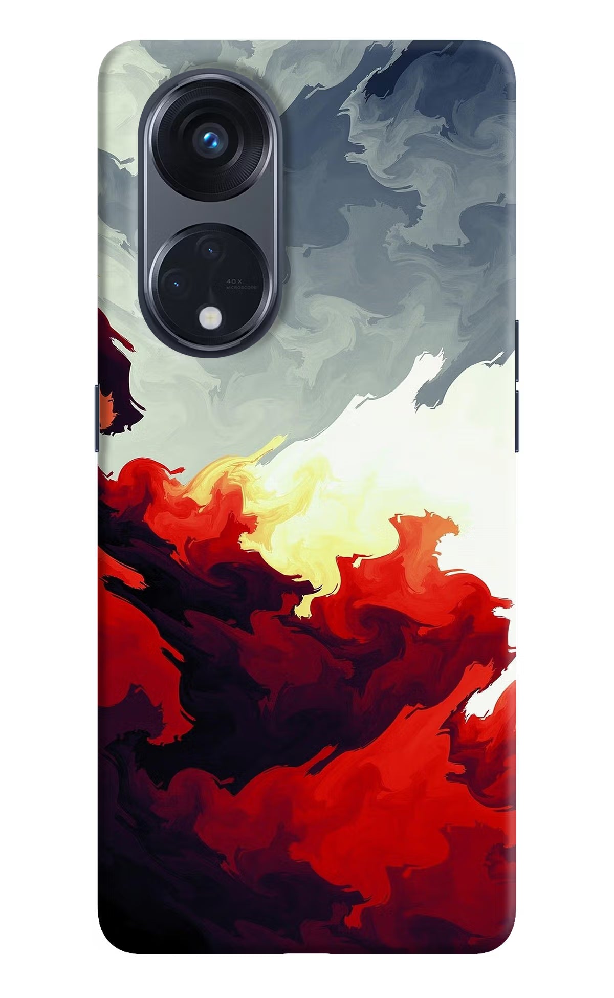 Fire Cloud Oppo Reno8 T 5G Hard Case Back Cover by Casekaro