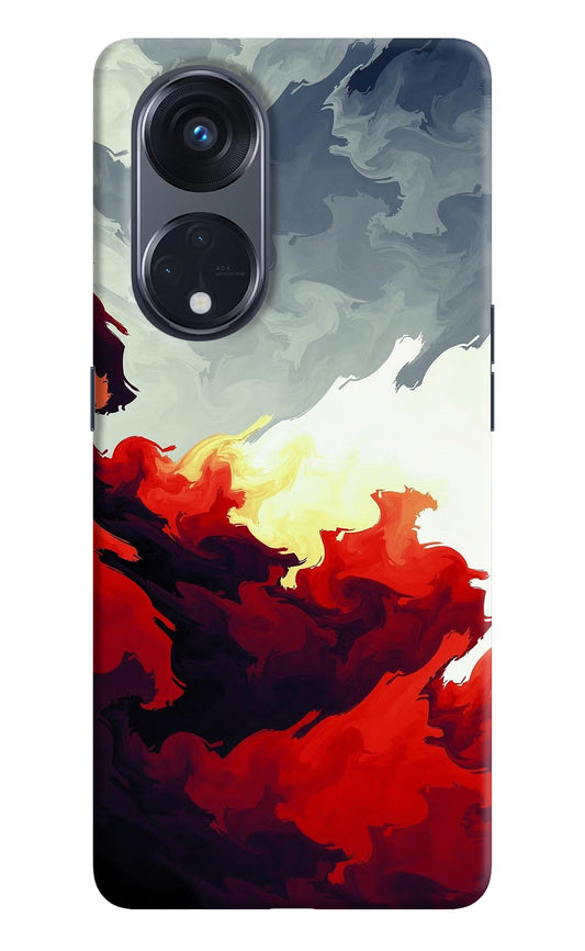 Fire Cloud Oppo Reno8 T 5G Hard Case Back Cover by Casekaro