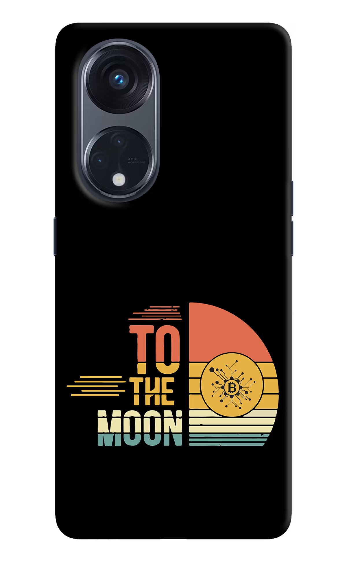To the Moon Oppo Reno8 T 5G Hard Case Back Cover by Casekaro