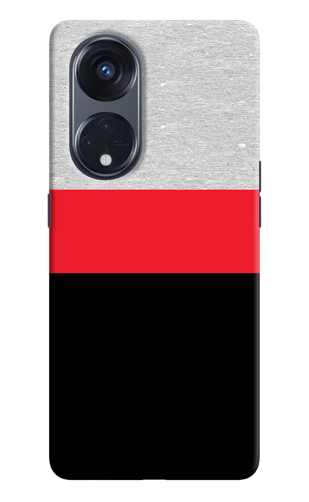 Tri Color Pattern Oppo Reno8 T 5G Hard Case Back Cover by Casekaro