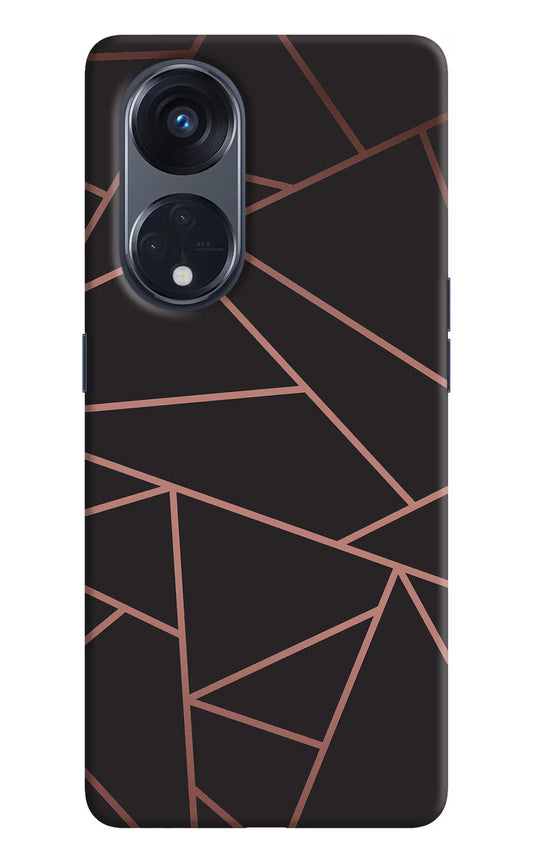 Geometric Pattern Oppo Reno8 T 5G Hard Case Back Cover by Casekaro