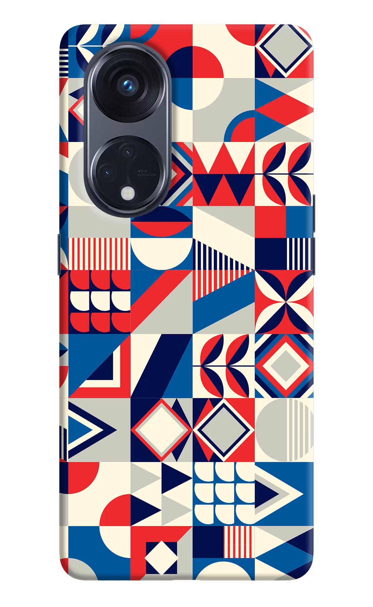 Colorful Pattern Oppo Reno8 T 5G Hard Case Back Cover by Casekaro