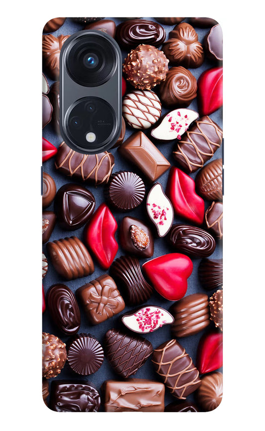 Chocolates Oppo Reno8 T 5G Hard Case Back Cover by Casekaro