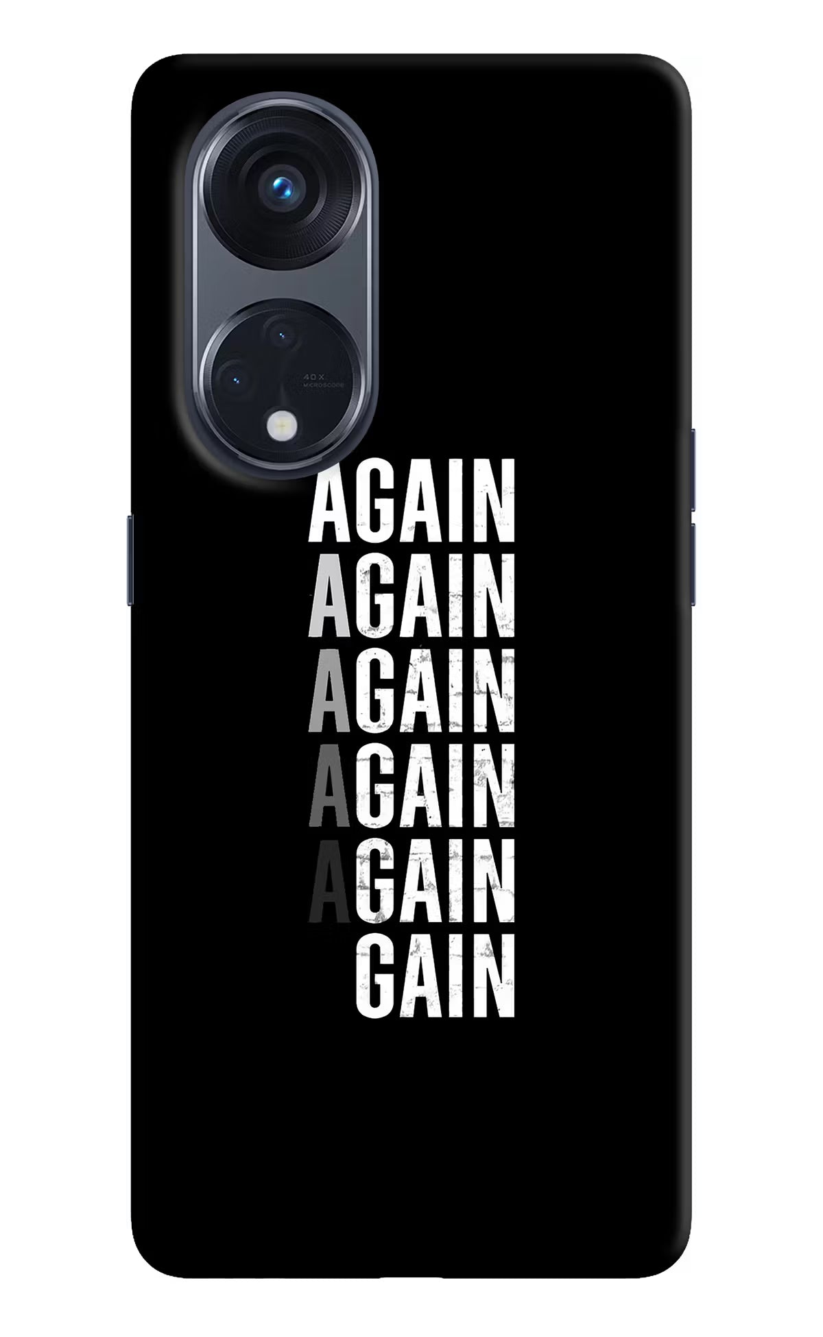 Again Again Gain Oppo Reno8 T 5G Hard Case Back Cover by Casekaro
