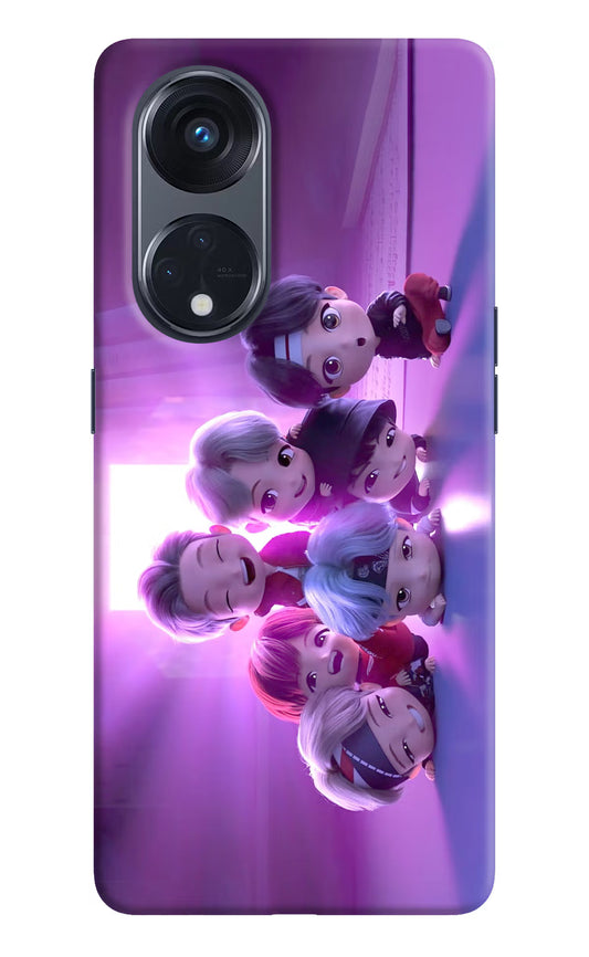 BTS Chibi Oppo Reno8 T 5G Hard Case Back Cover by Casekaro