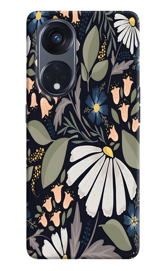 Flowers Art Oppo Reno8 T 5G Hard Case Back Cover by Casekaro