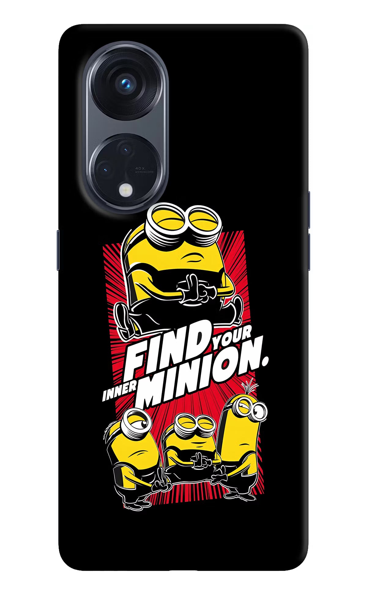 Find your inner Minion Oppo Reno8 T 5G Hard Case Back Cover by Casekaro