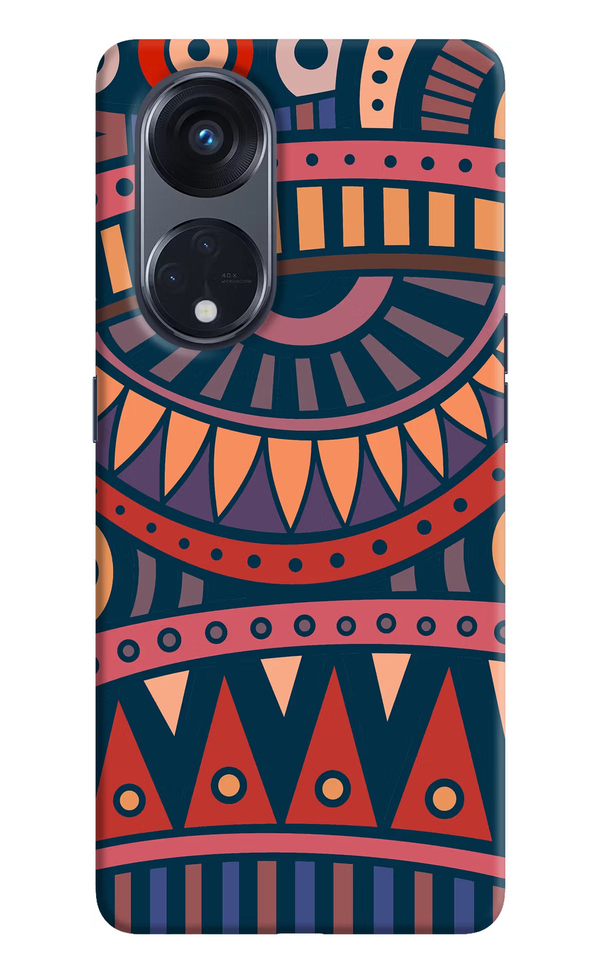 African Culture Design Oppo Reno8 T 5G Hard Case Back Cover by Casekaro