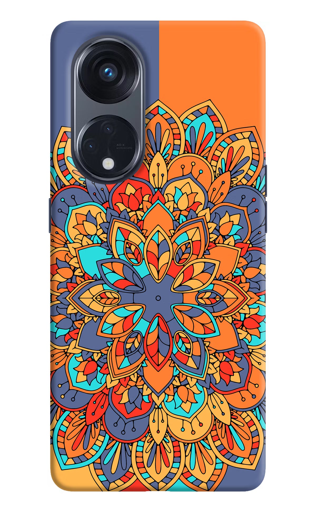 Color Mandala Oppo Reno8 T 5G Hard Case Back Cover by Casekaro