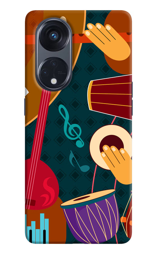 Music Instrument Oppo Reno8 T 5G Hard Case Back Cover by Casekaro