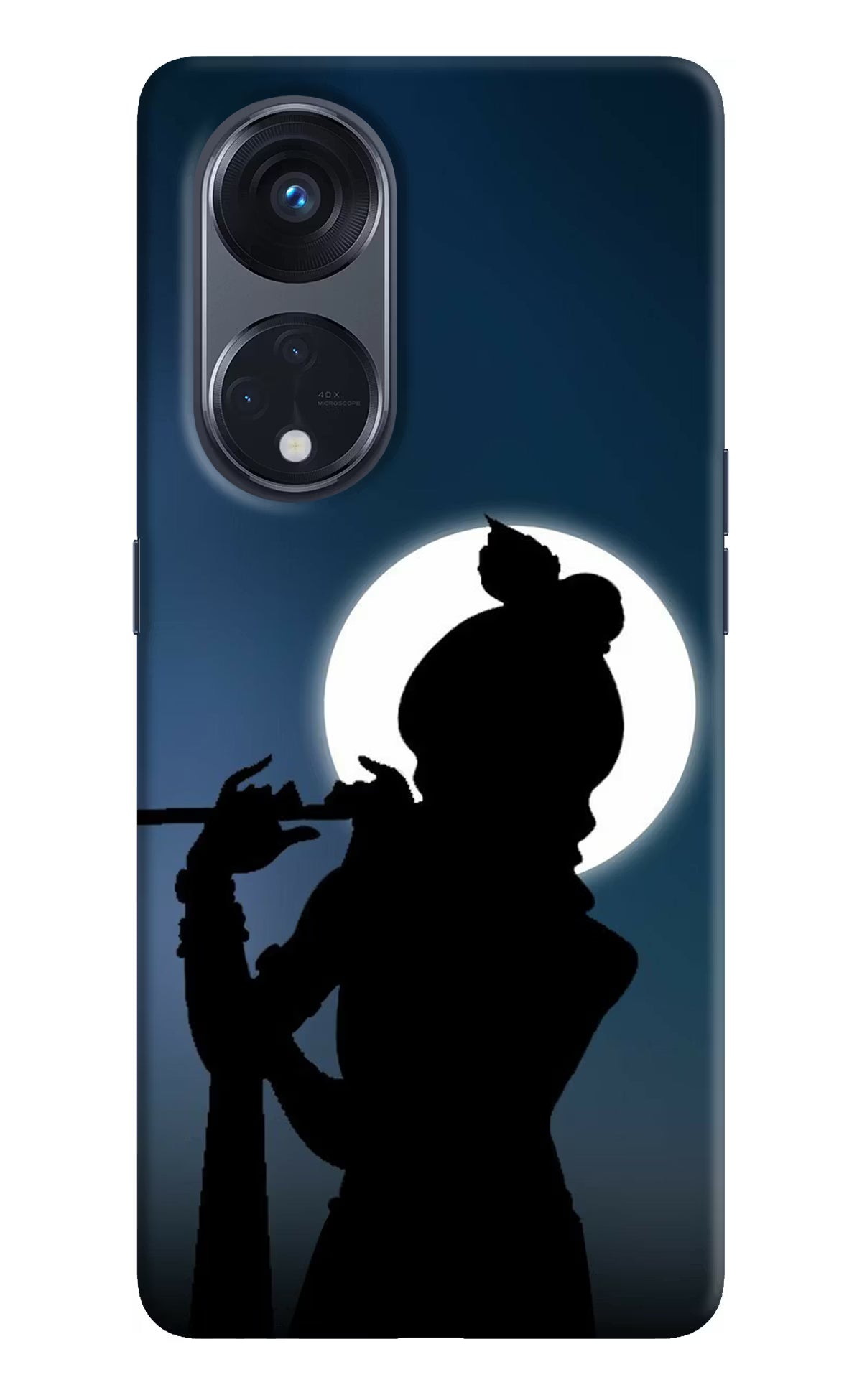 Shri Krishna Silhouette Oppo Reno8 T 5G Hard Case Back Cover by Casekaro