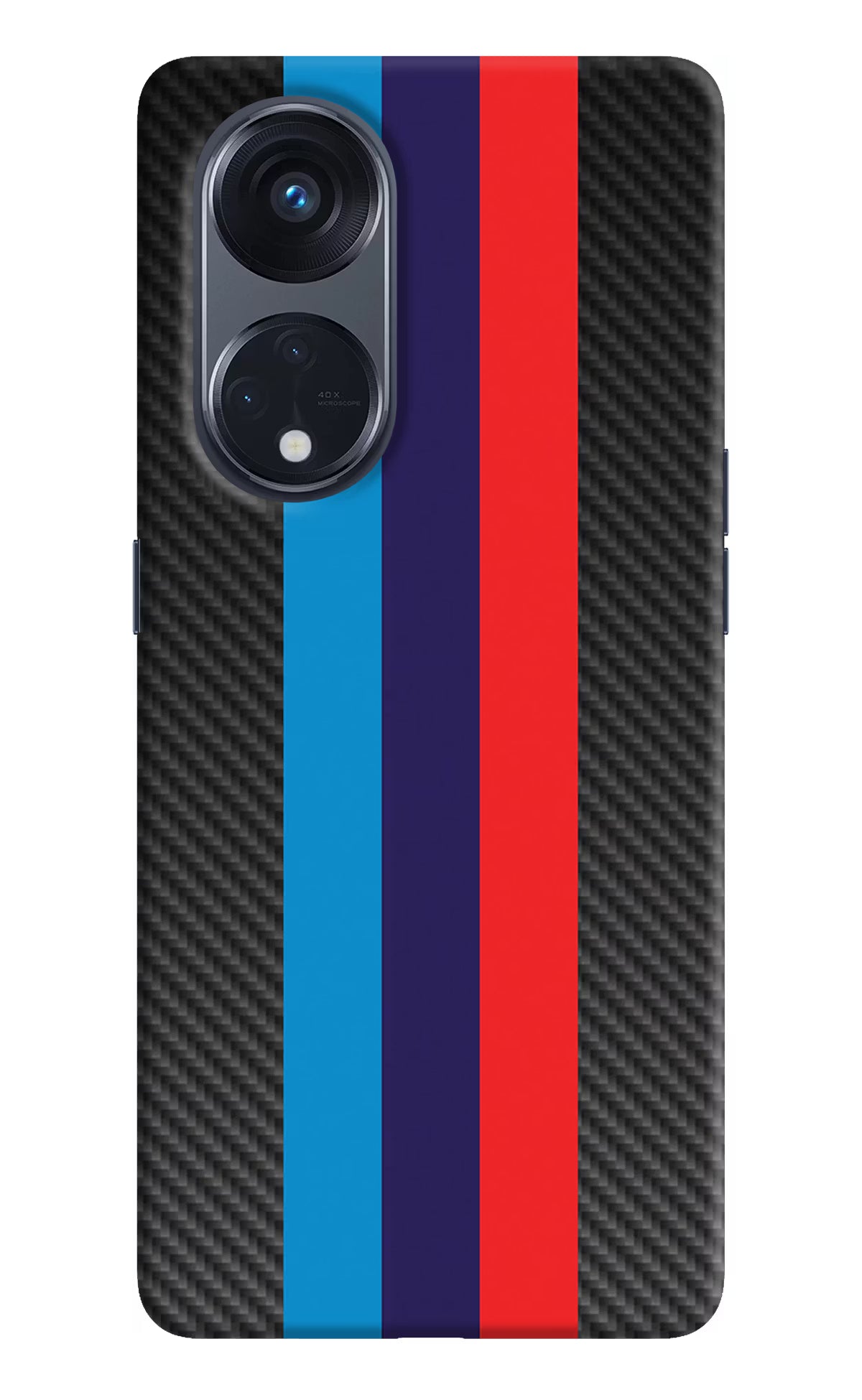 BMW Stripes Pattern Oppo Reno8 T 5G Hard Case Back Cover by Casekaro