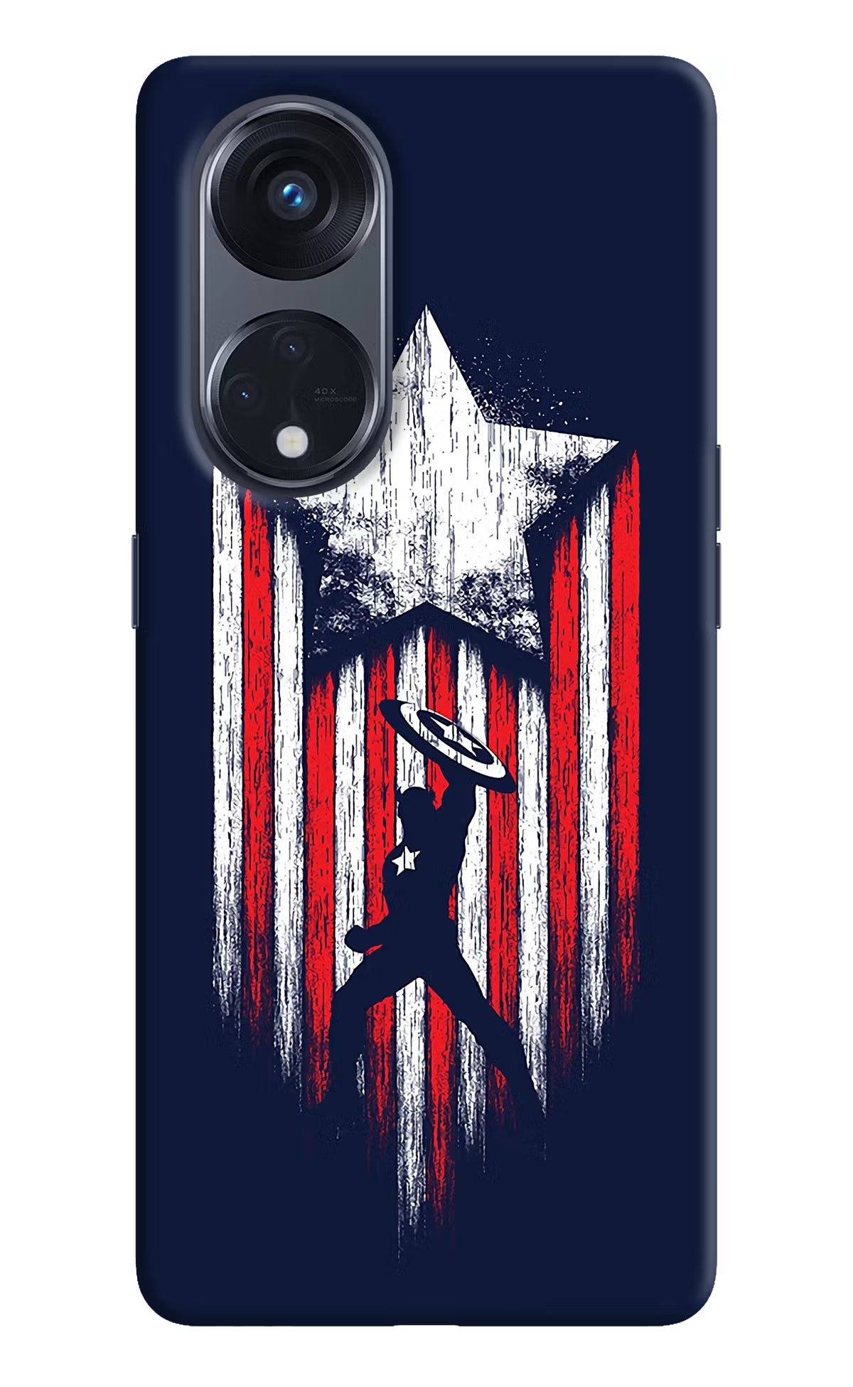 Captain America Marvel Art Oppo Reno8 T 5G Hard Case Back Cover by Casekaro
