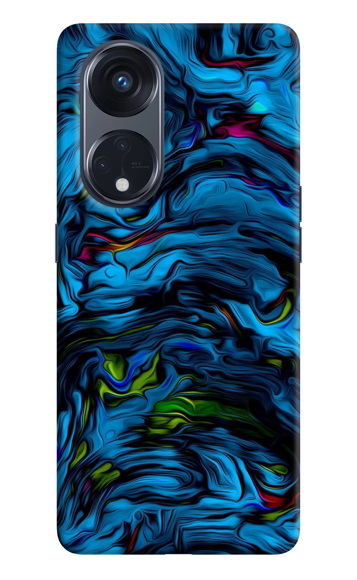 Dark Blue Abstract Oppo Reno8 T 5G Back Cover