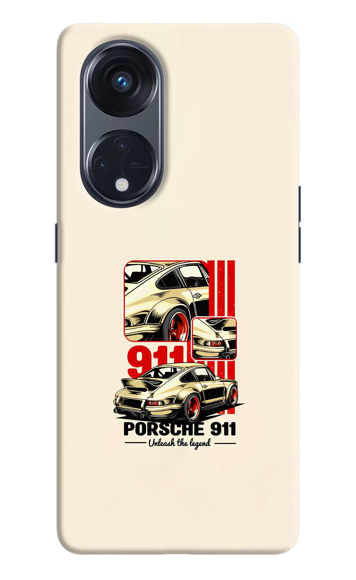 Classic Porsche 911 Oppo Reno8 T 5G Hard Case Back Cover by Casekaro