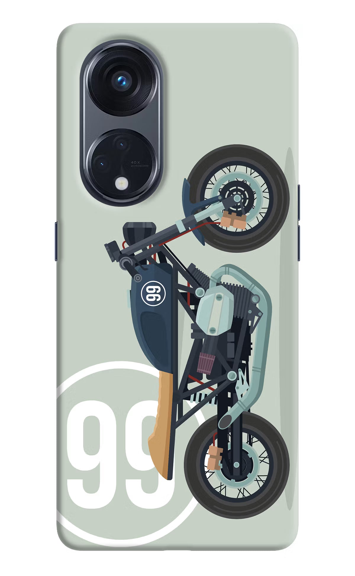 Classic Cafe Racer 99 Oppo Reno8 T 5G Hard Case Back Cover by Casekaro