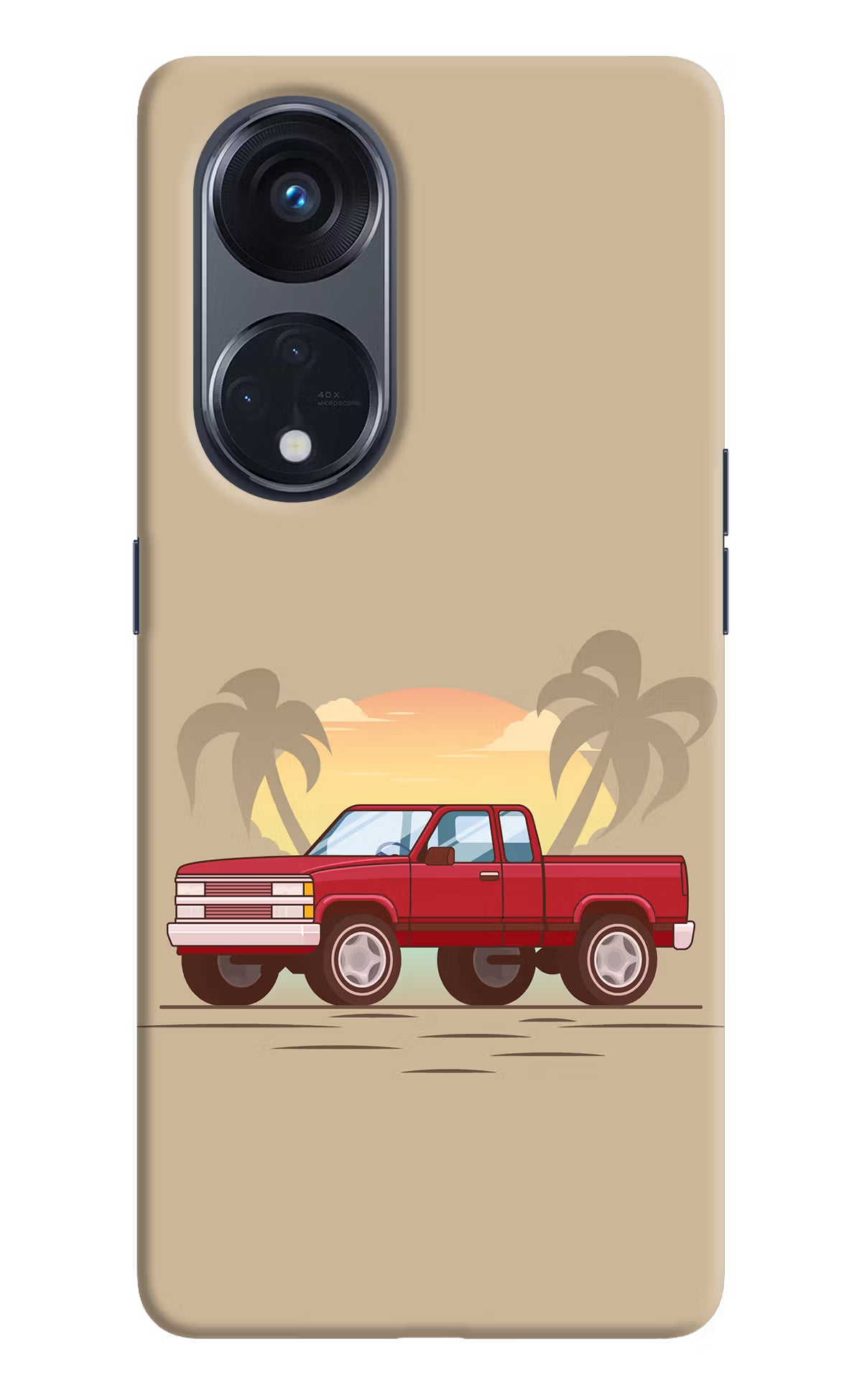Desert Classic Drive Oppo Reno8 T 5G Hard Case Back Cover by Casekaro