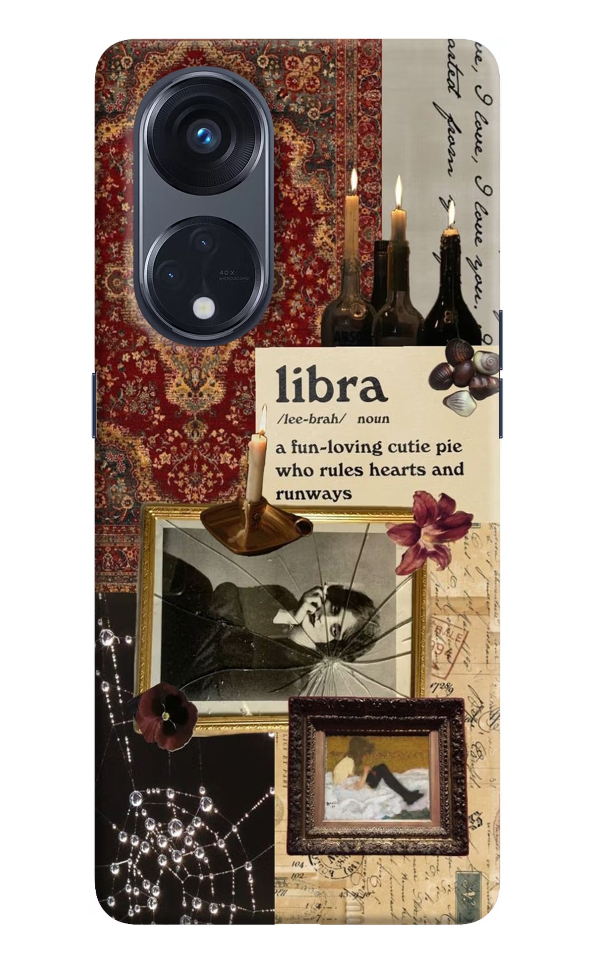 Libra Zodiac Oppo Reno8 T 5G Hard Case Back Cover by Casekaro