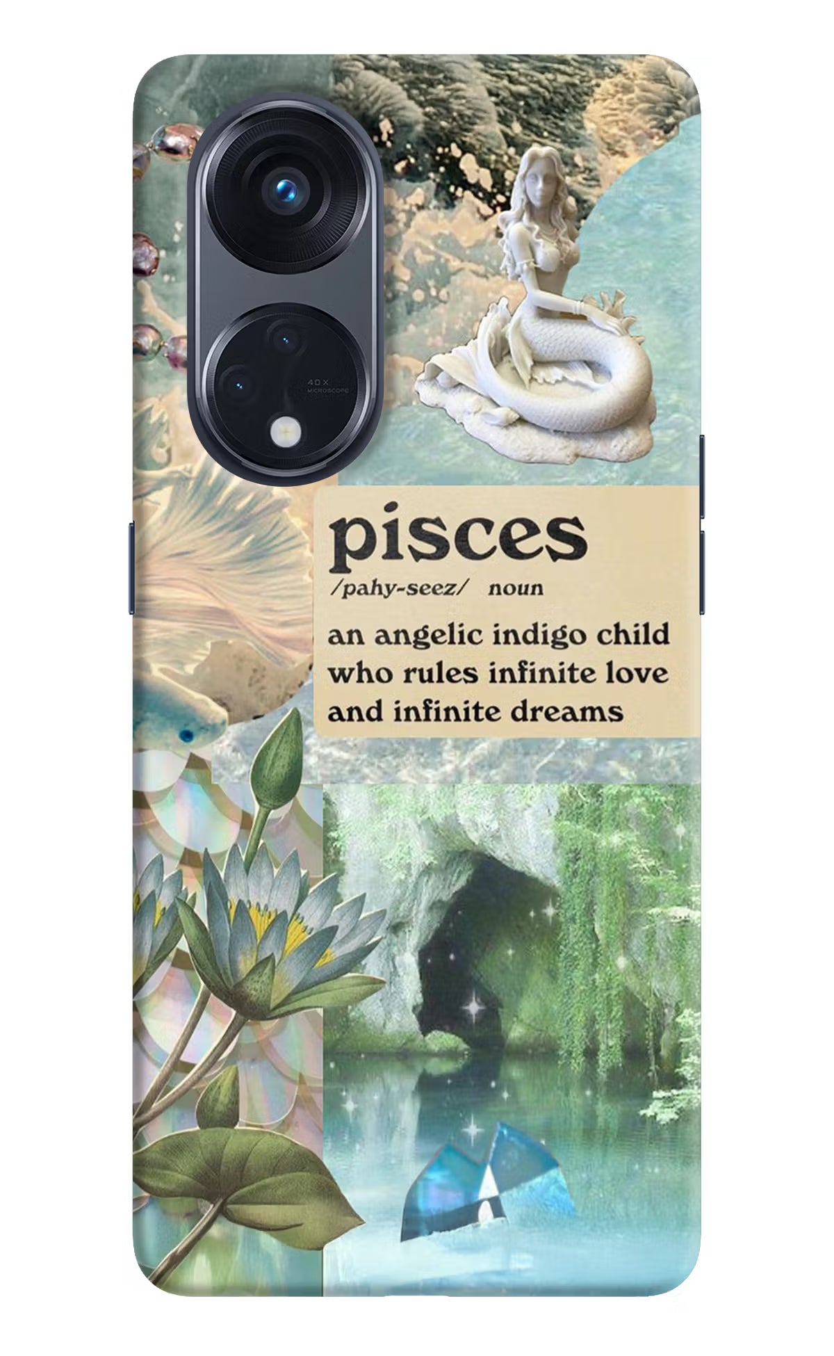 Pisces Zodiac Oppo Reno8 T 5G Hard Case Back Cover by Casekaro